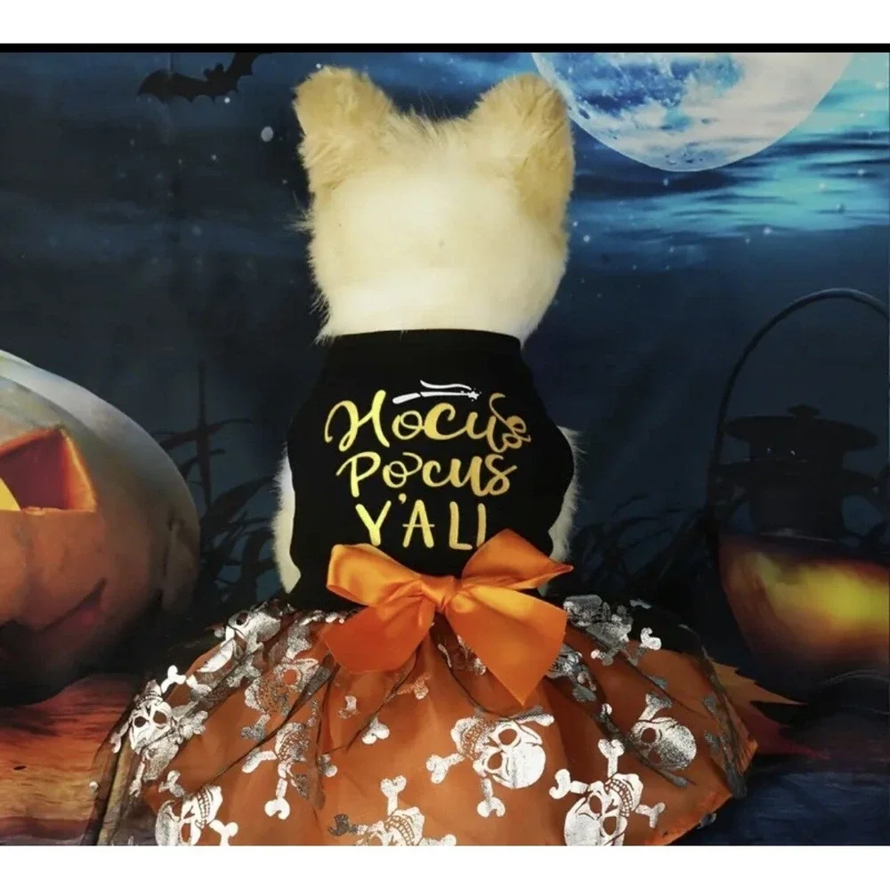 Hocus Pocus Y'All Halloween Tulle Dress Mesh Tutu Skirt Size Medium New